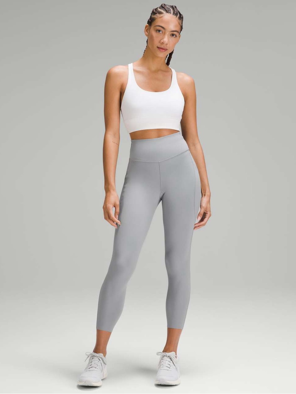 187. Lululemon Fast and Free High-Rise Tight 25” Pockets *Updated Rhino Grey